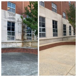 Before and After Concrete Cleaning