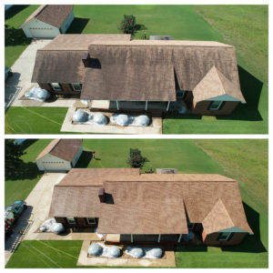Before and After Residential Roof Washing
