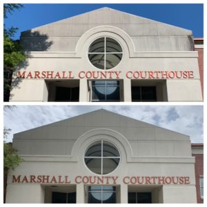 Marshall County Courthouse Power Washing