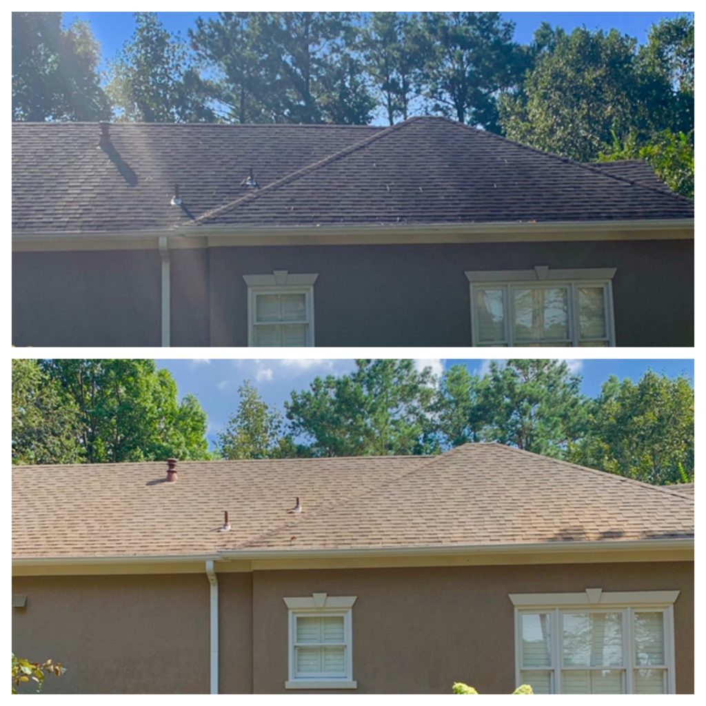 Before and After brick home wash