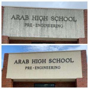 Arab High School Power Washing