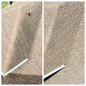 Before and After roof cleaning